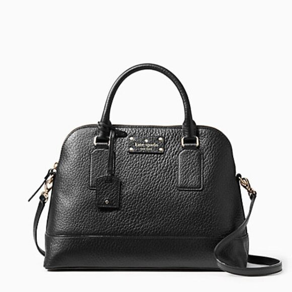 NWT Kate Spade black small leather satchel handbag - Picture 2 of 10